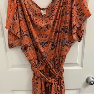 Jibri Boatneck Bat Sleeved Maxi in Tiger